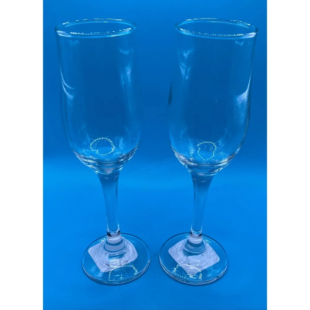 NWT Pier 1 Champagne Flutes OS Clear Glass Set of 2 Turkey 2043158